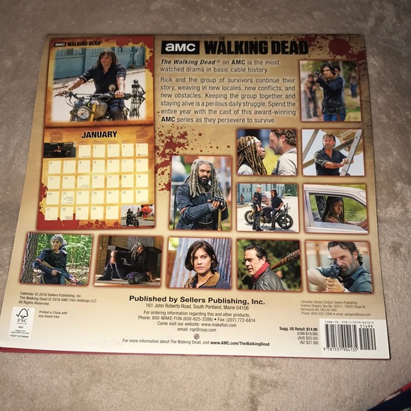 2019 Walking Dead Calendar 💕 - Picture 2 of 2